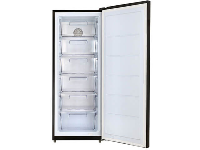 ديب فريزر يونيون 6 درج اسود رأسي سعة 230 لتر موديل UF-230BEG1N-C10