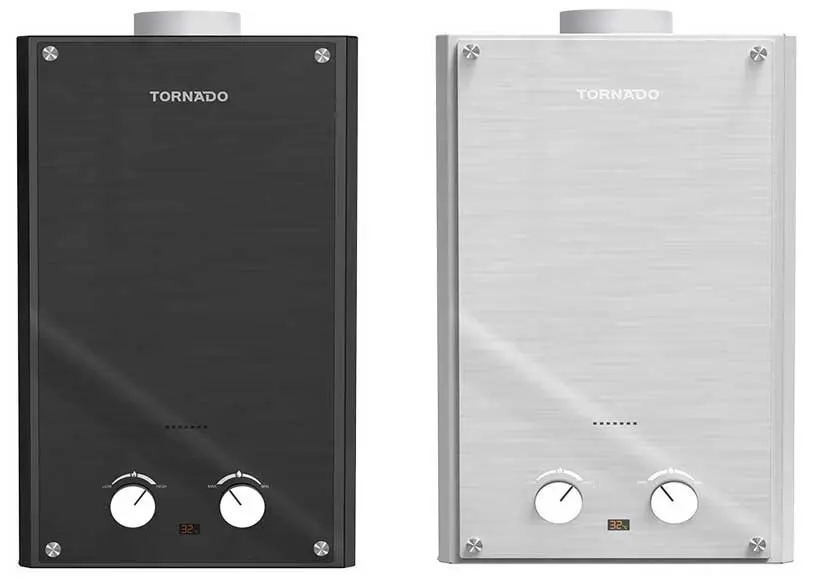 سخان غاز تورنيدو 10 لتر ديجيتال زجاجي موديل GHE-10MP-GB